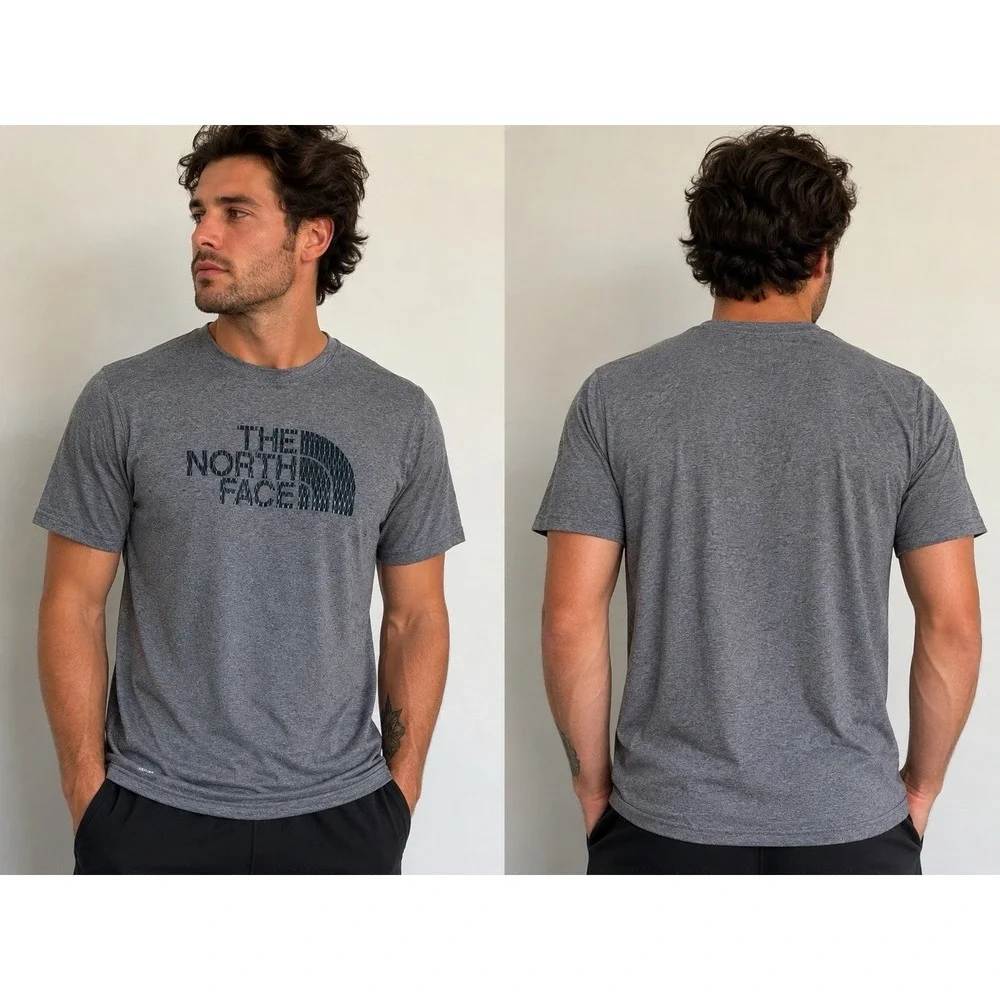 The North Face Vapor Wick Performance T-Shirt Men's Sz Small Active Fit Gray